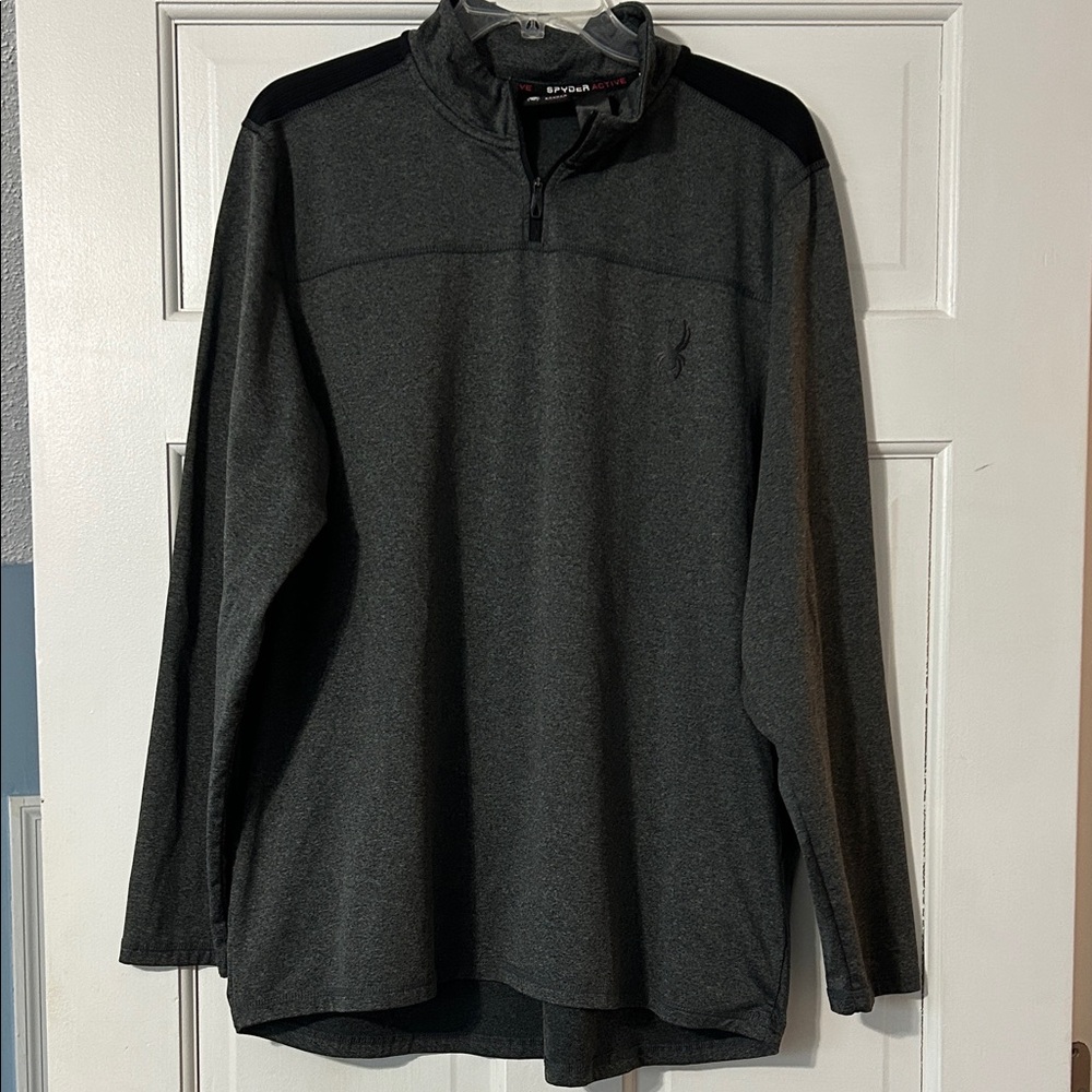 Spyder Gray and Black Active Pullover